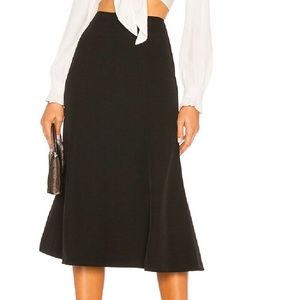 L’Academie Black Bonnie Midi Skirt with tags